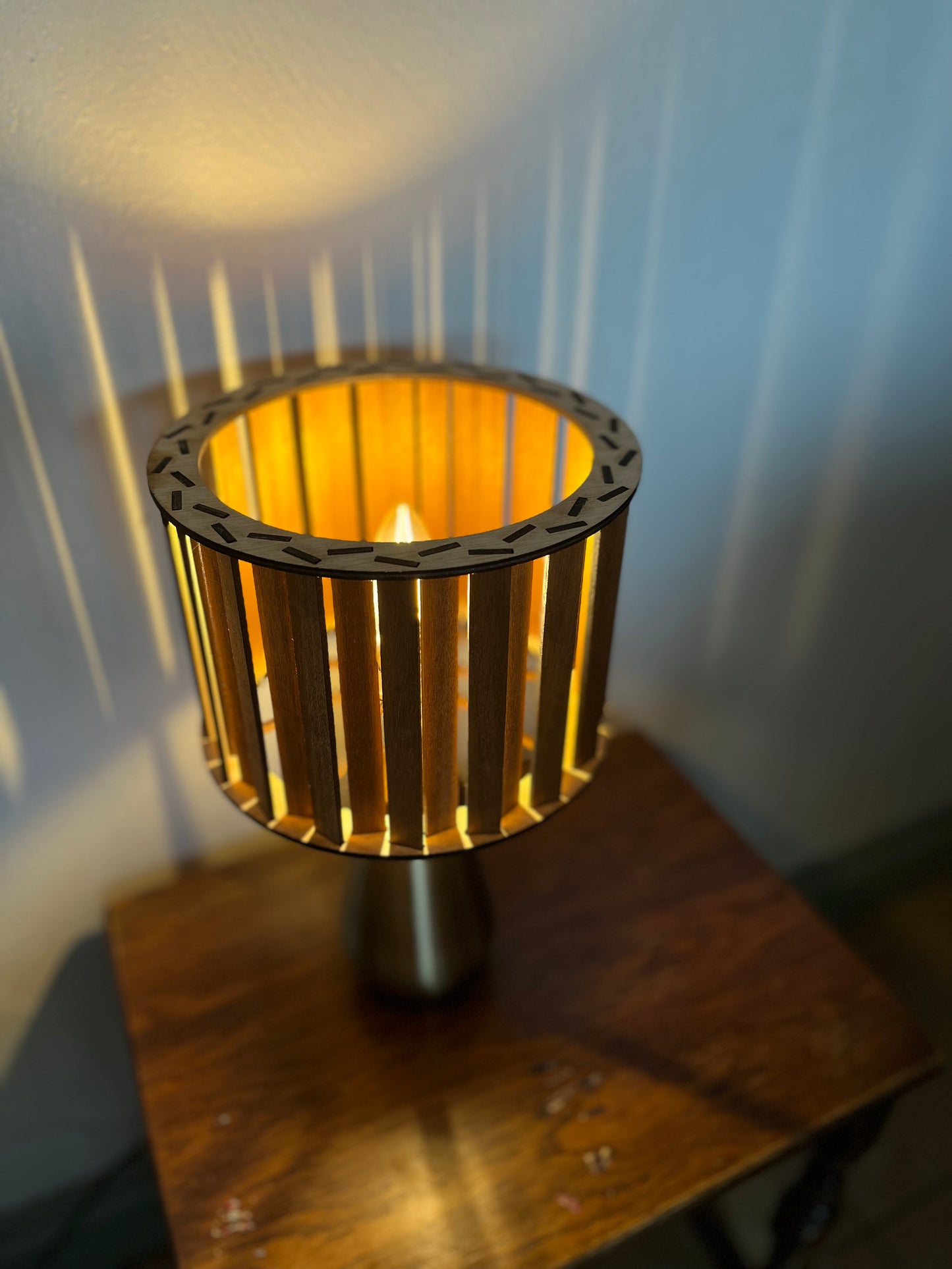 Wooden Drum Lampshade
