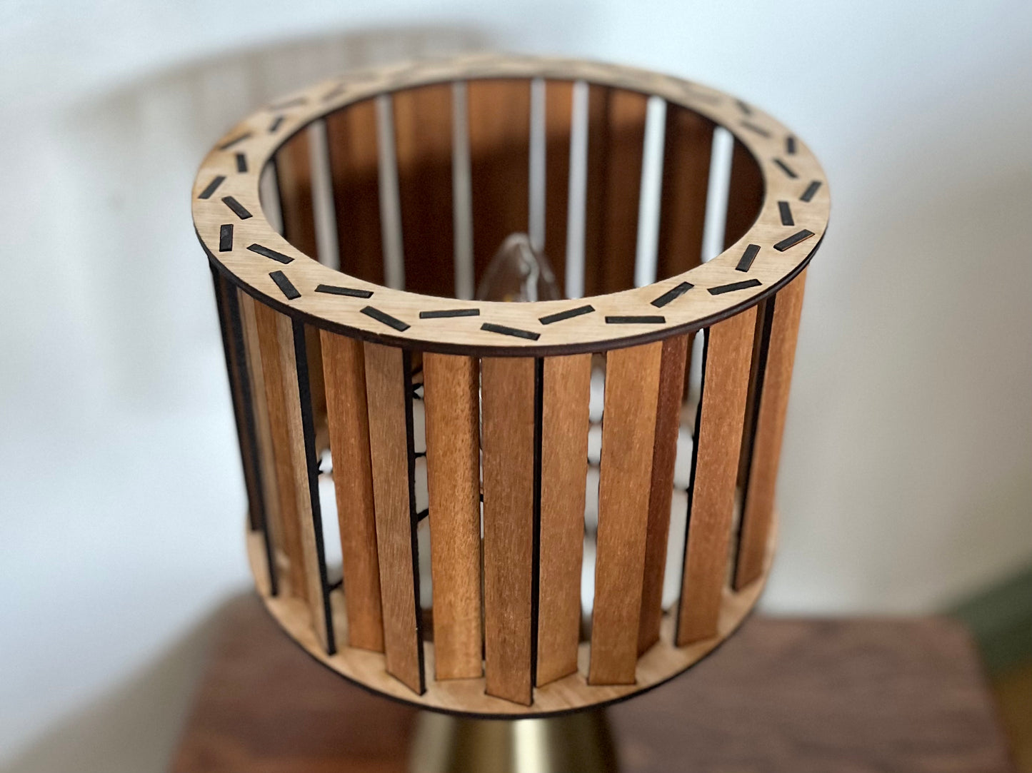 Wooden Drum Lampshade