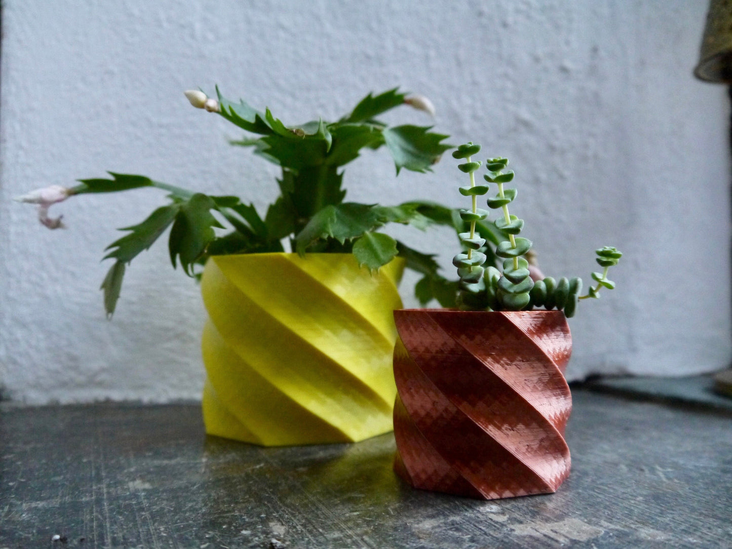 Geometric Twisted Plant Pot