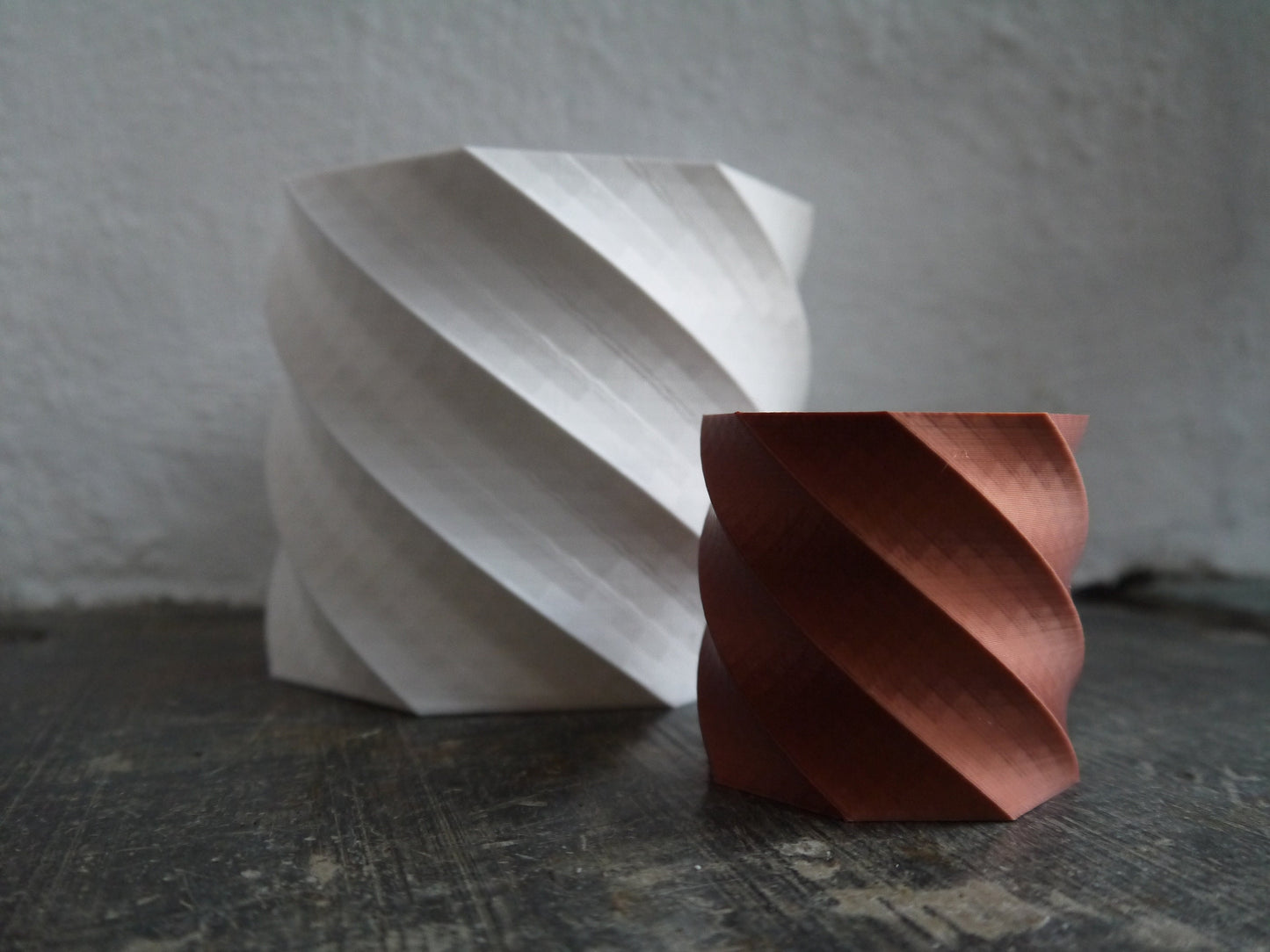 Geometric Twisted Plant Pot