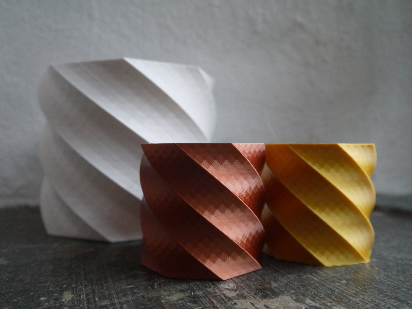 Geometric Twisted Plant Pot