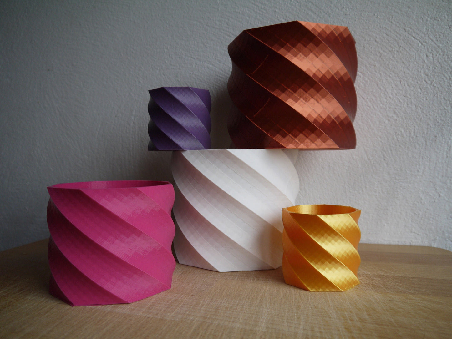 Geometric Twisted Plant Pot