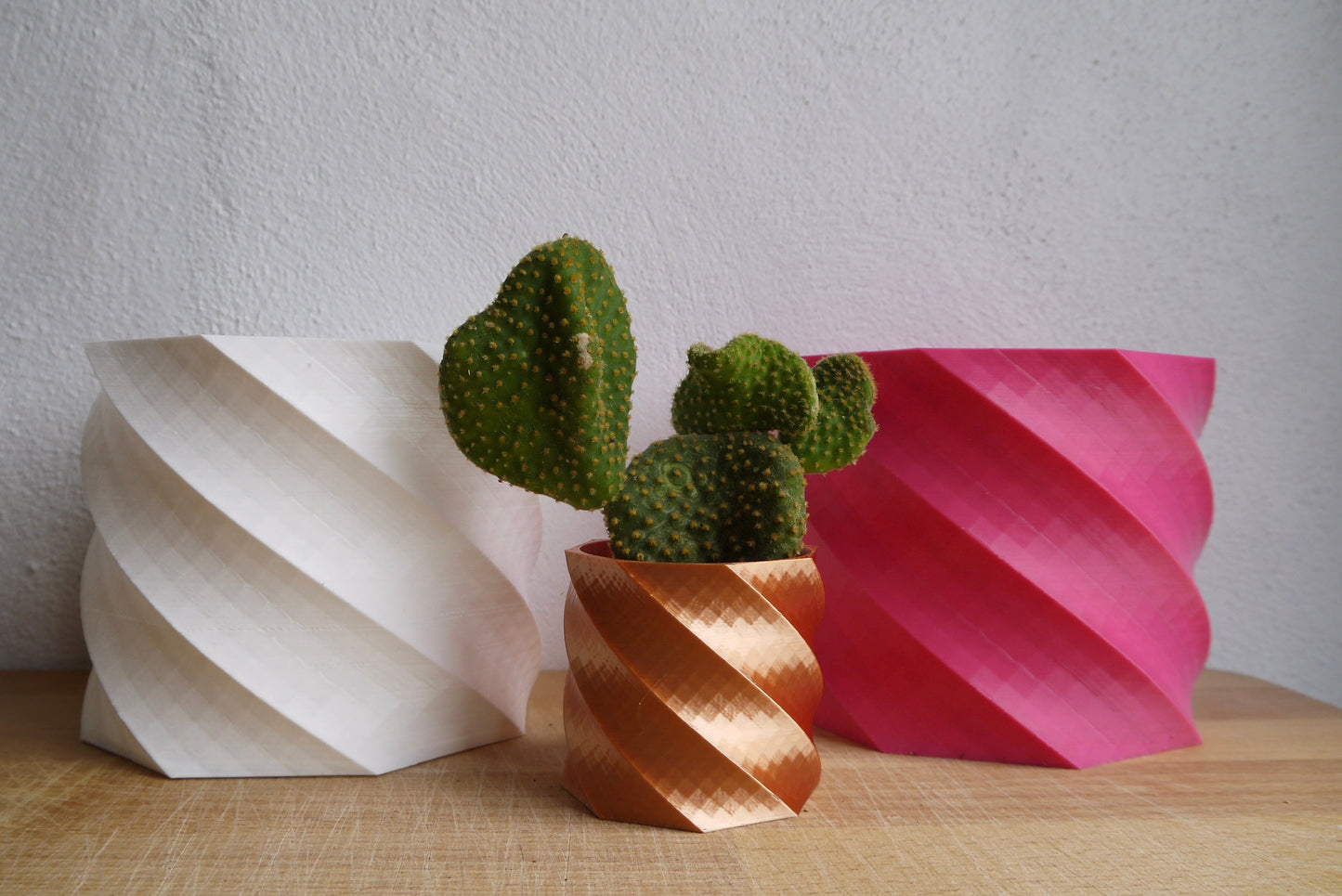 Geometric Twisted Plant Pot
