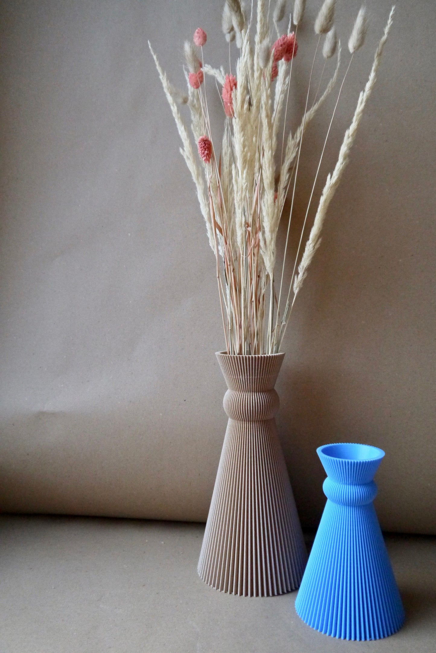 Conical Stripe Vase for Dried Flowers