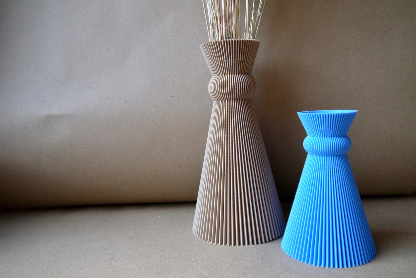 Conical Stripe Vase for Dried Flowers