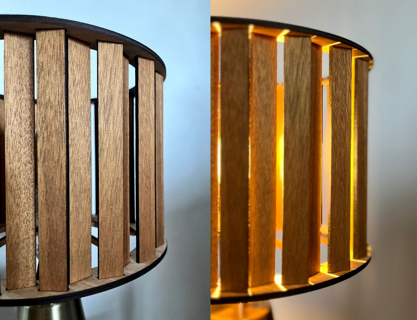 Wooden Drum Lampshade