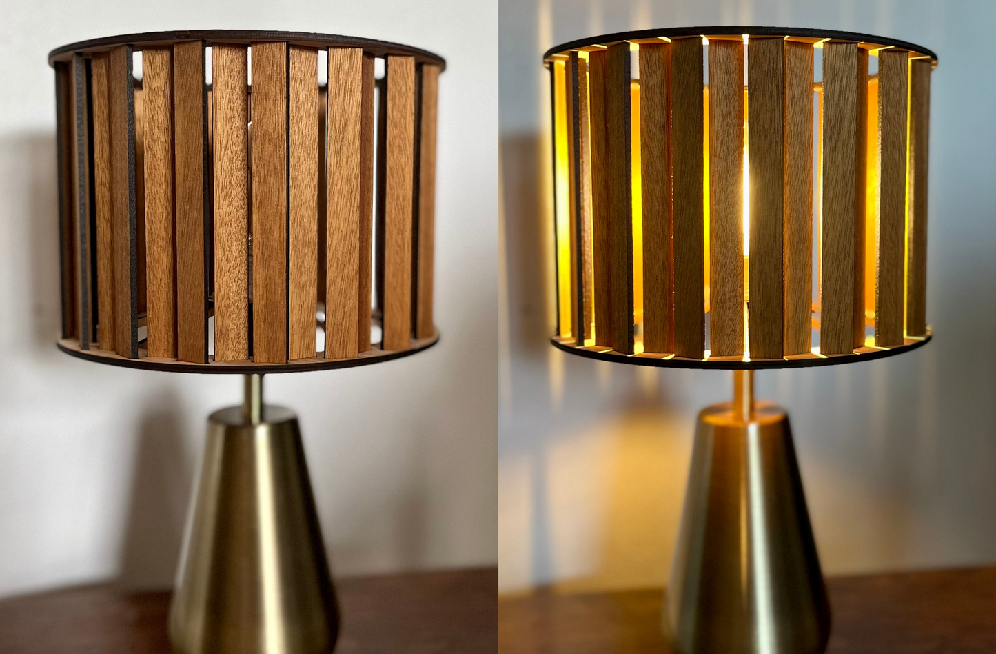 Wooden Drum Lampshade