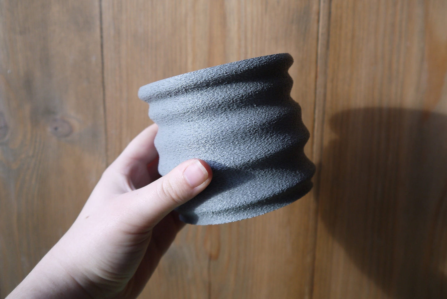 Concrete Effect Wiggle Plant Pot